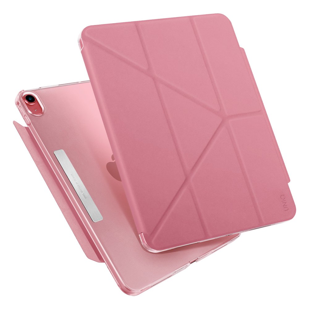 Uniq iPad 2022 10.9 (10.nesil) Camden Katlanabilir Tablet Kapak - Koyu Pembe
