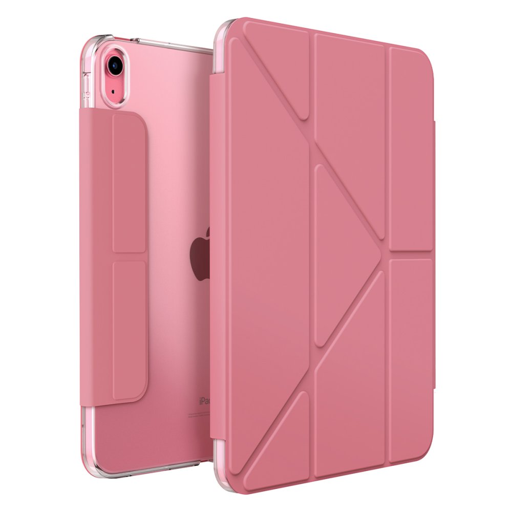 Uniq iPad 2022 10.9 (10.nesil) Camden Katlanabilir Tablet Kapak - Koyu Pembe