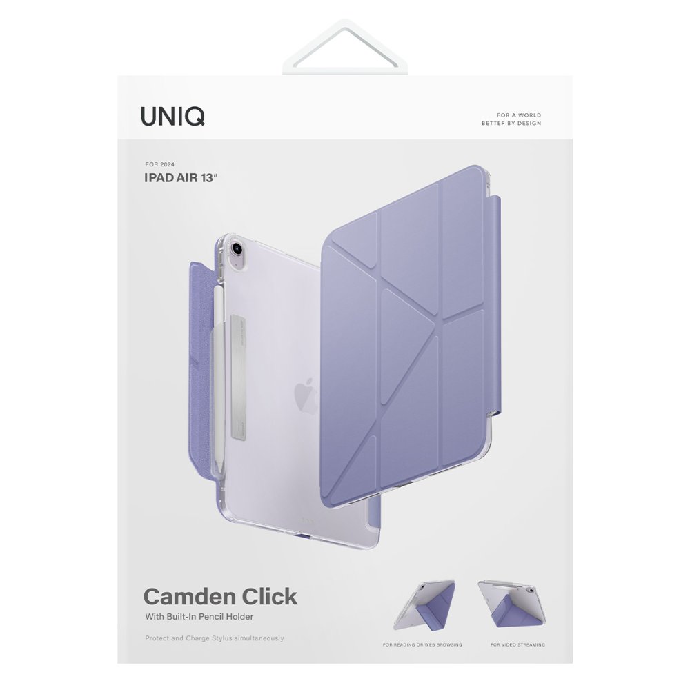 Uniq iPad Air 11 (2024) Camden Katlanabilir Tablet Kapak - Lila