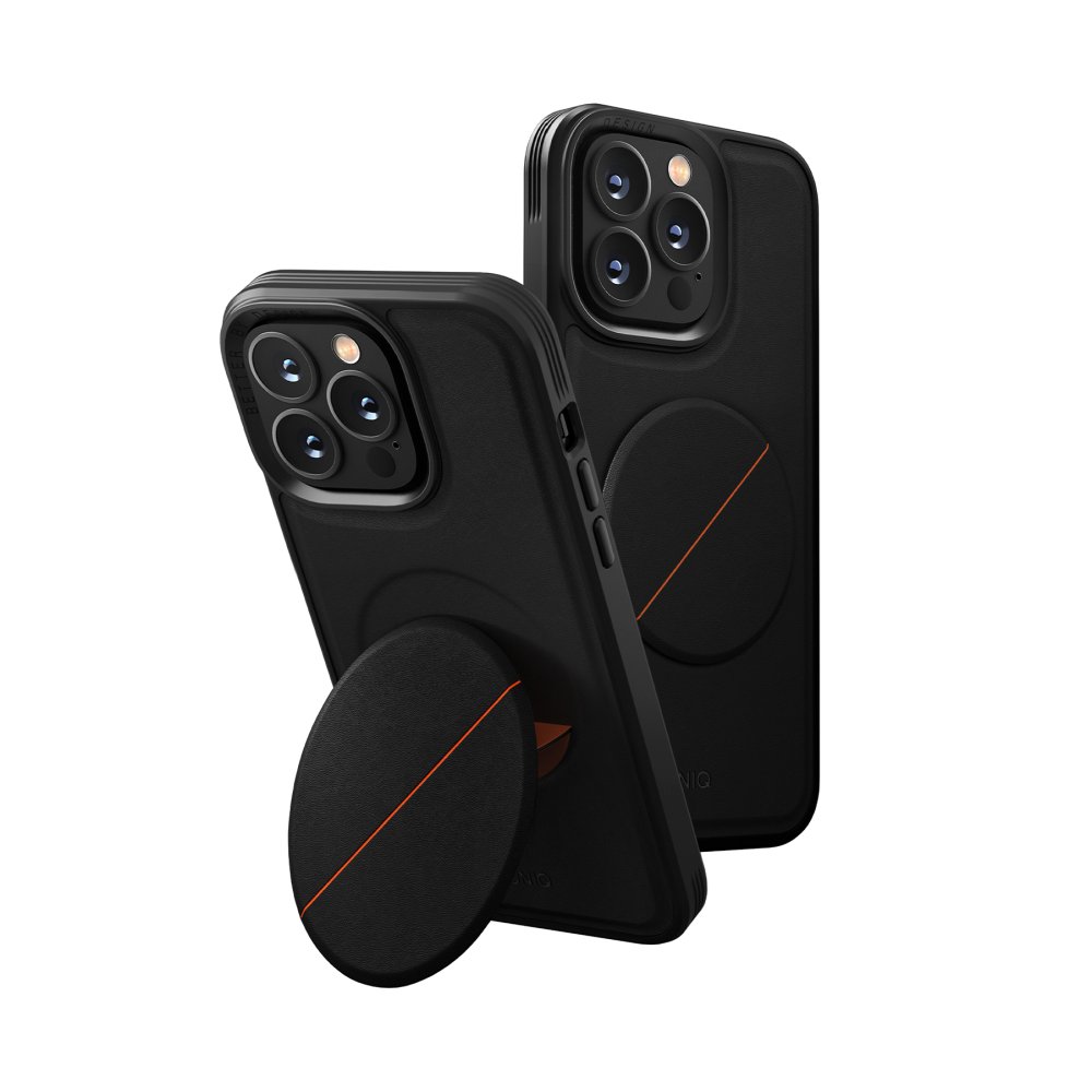 Uniq iPhone 14 Pro Novo Standlı Kapak - Siyah