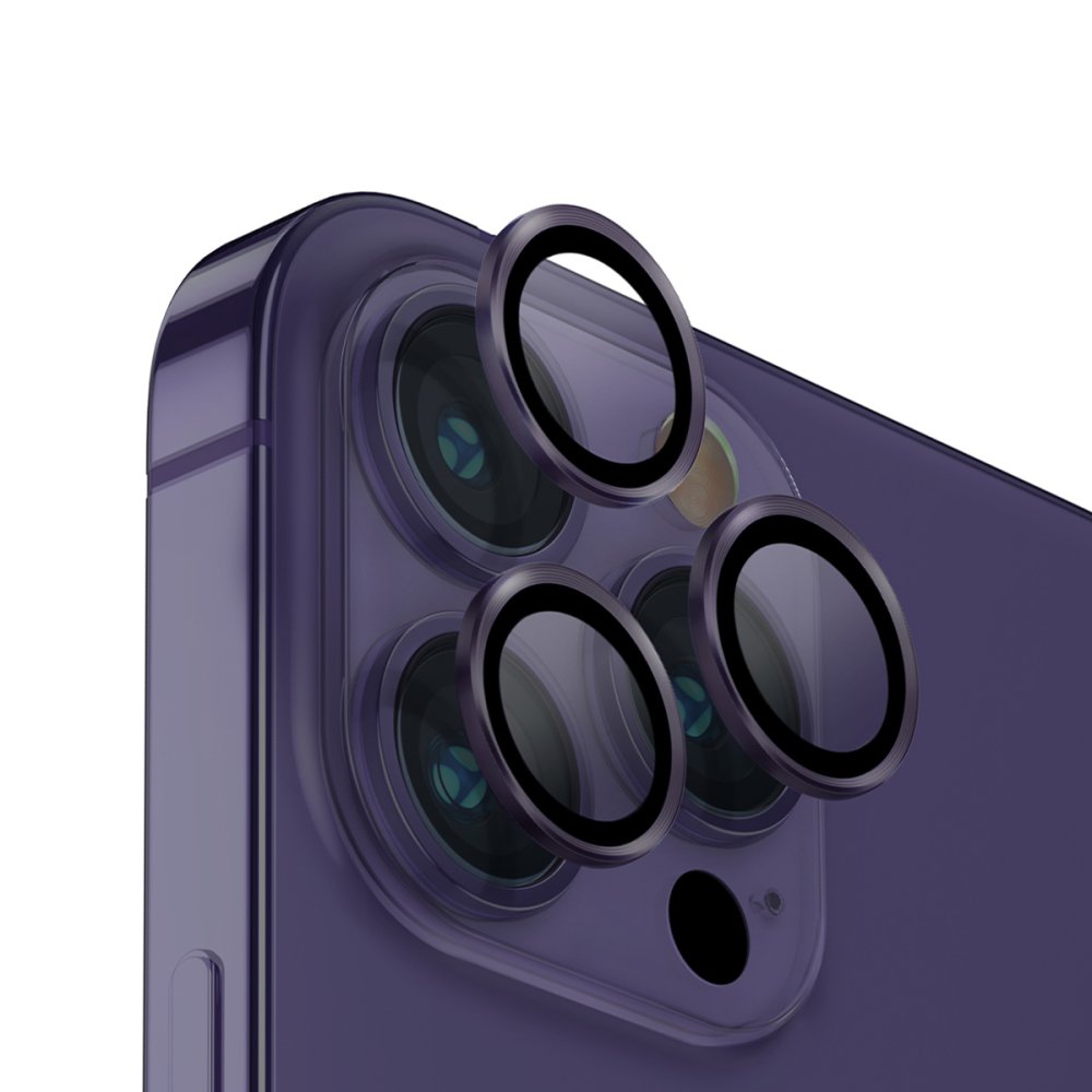 Uniq iPhone 14 Pro Optix Kamera Lens Koruyucu - Derin Mor