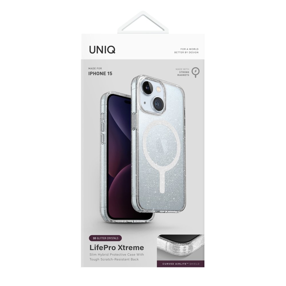 Uniq iPhone 15 LifePro Xtreme Magsafe Kapak - Simli