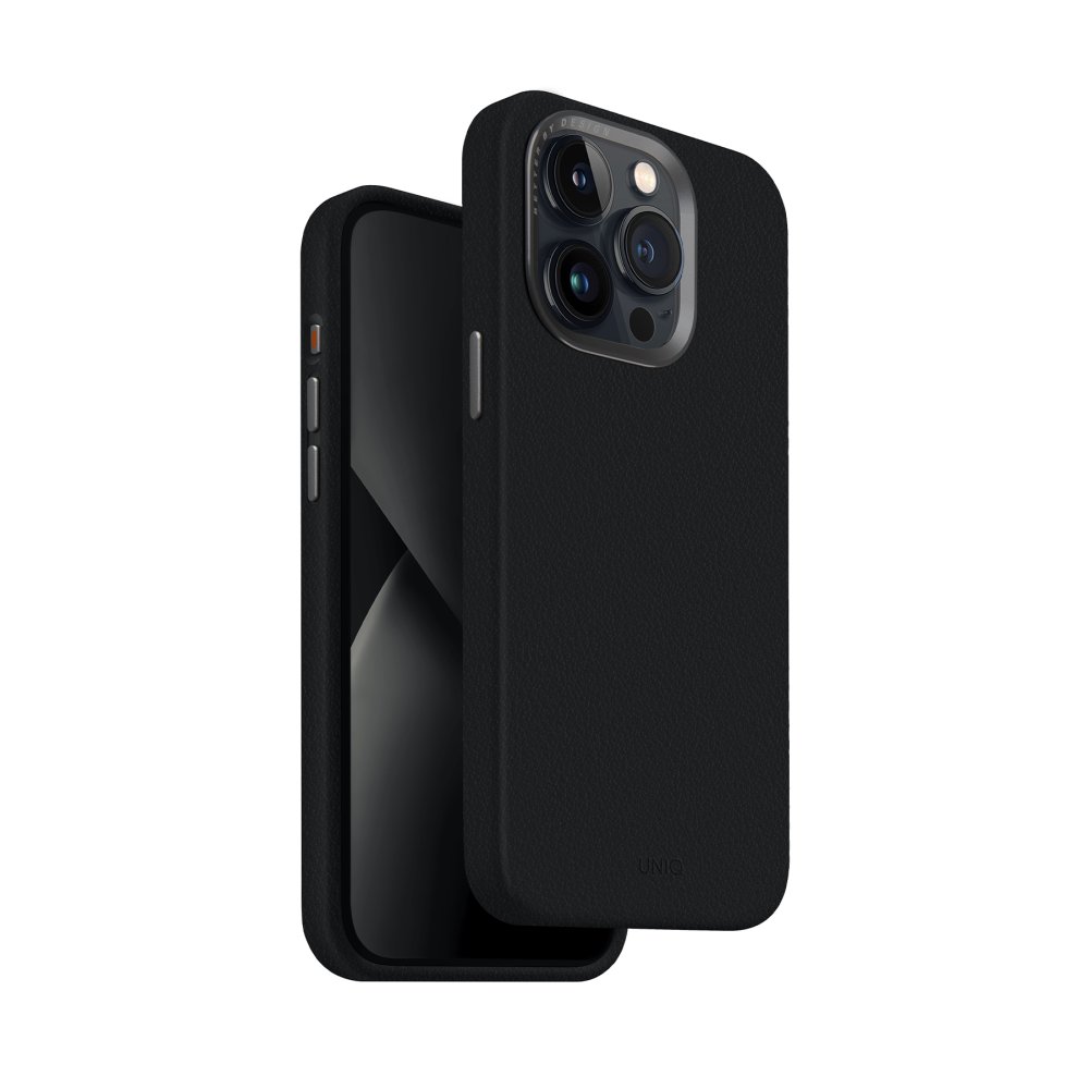 Uniq iPhone 15 Pro Lyden Magsafe Deri Kapak - Siyah