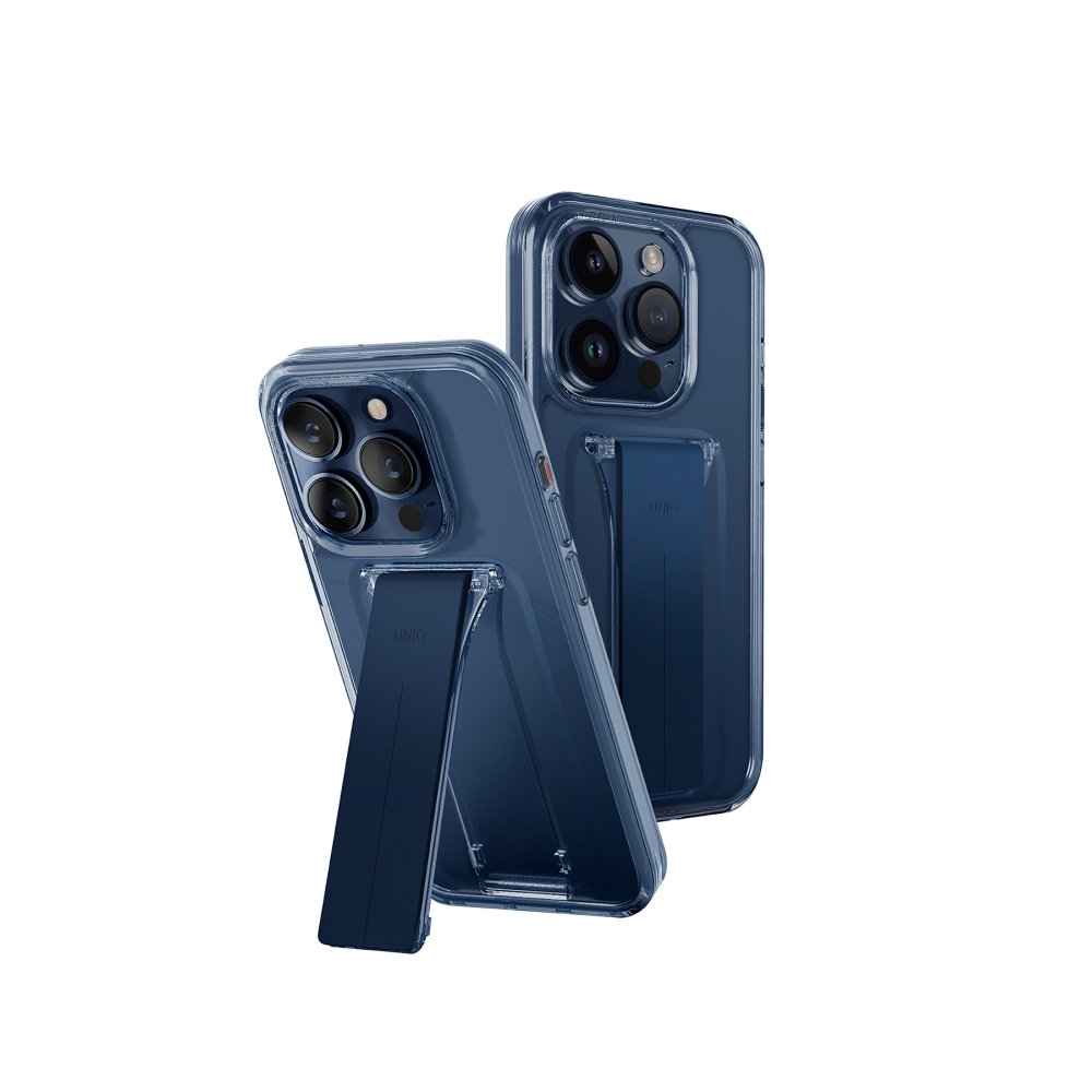 Uniq iPhone 15 Pro Max Heldro Mount Standlı Kapak - Lacivert