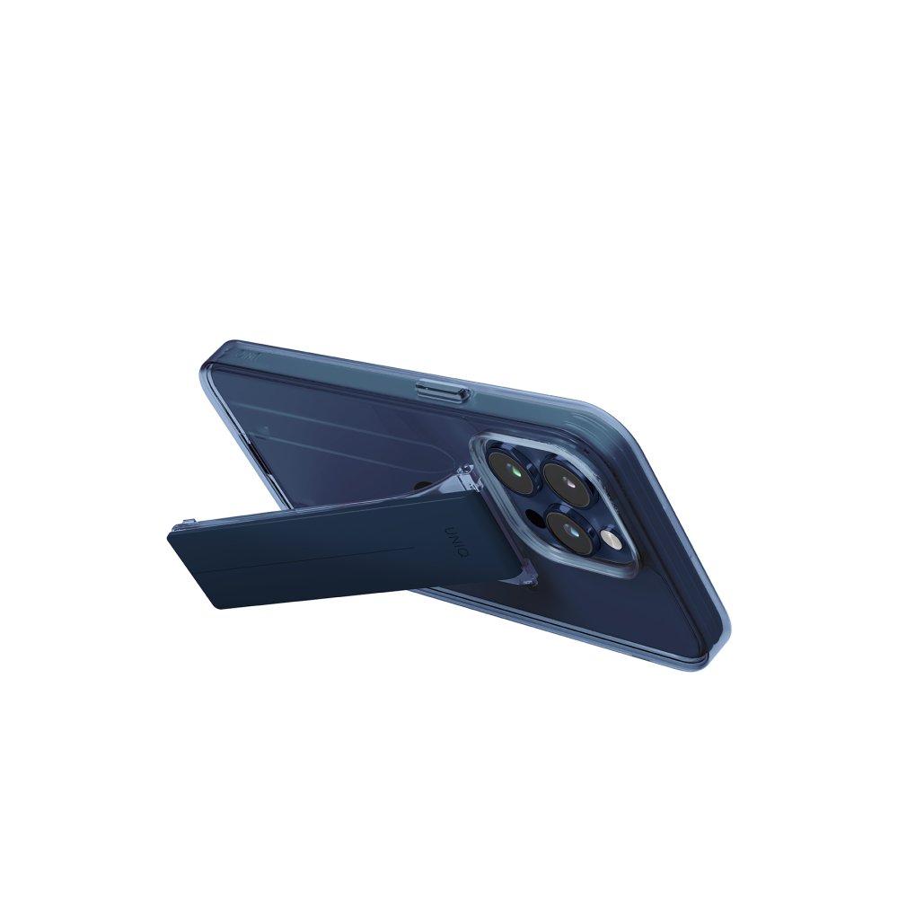 Uniq iPhone 15 Pro Max Heldro Mount Standlı Kapak - Lacivert
