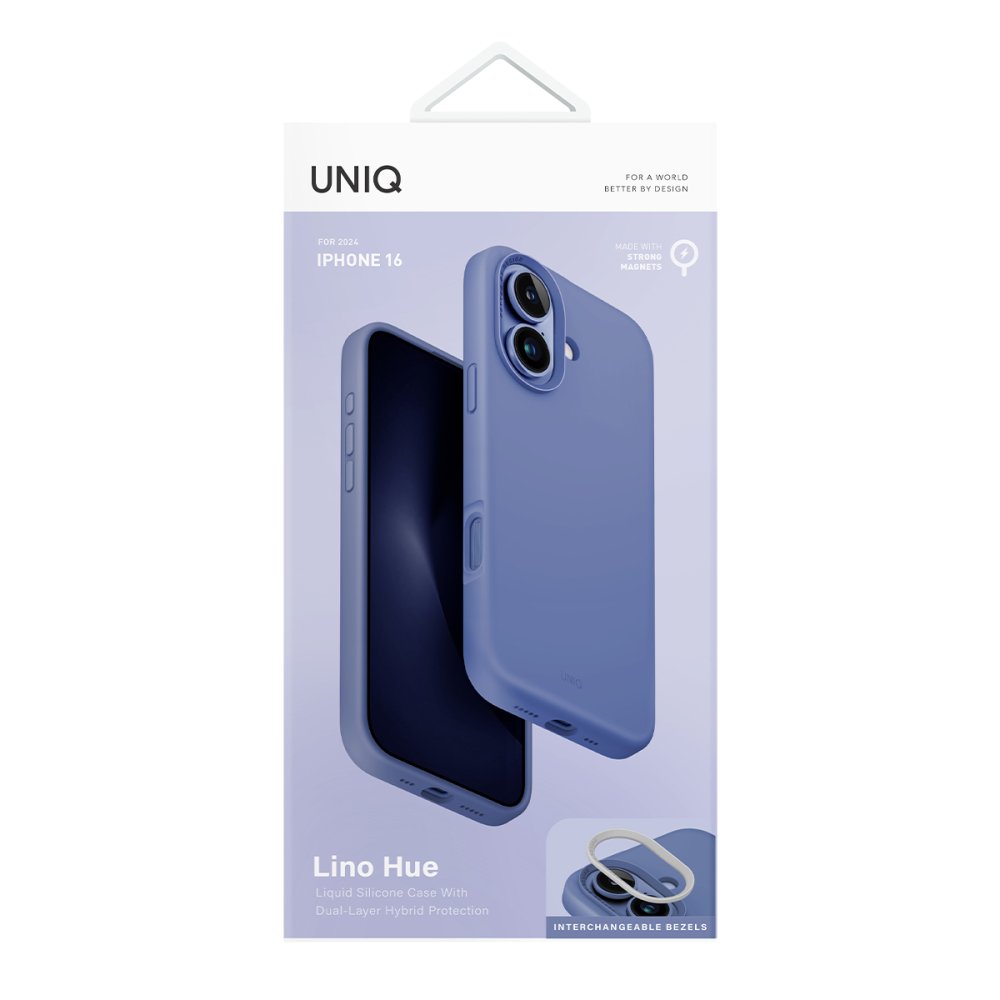 Uniq iPhone 16 Lino Hue Magsafe Kapak - Mavi