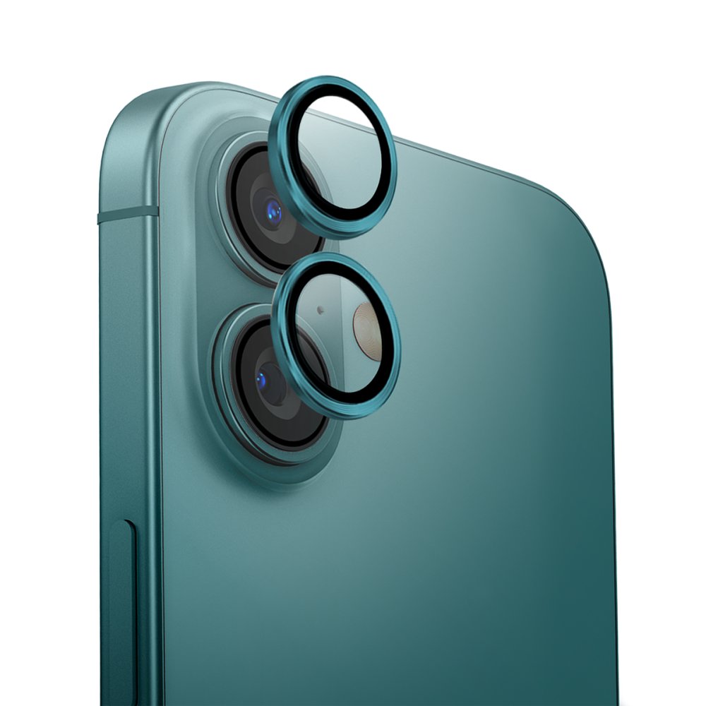 Uniq iPhone 16 Optix Alüminyum Kamera Lens Koruyucu - Yeşil