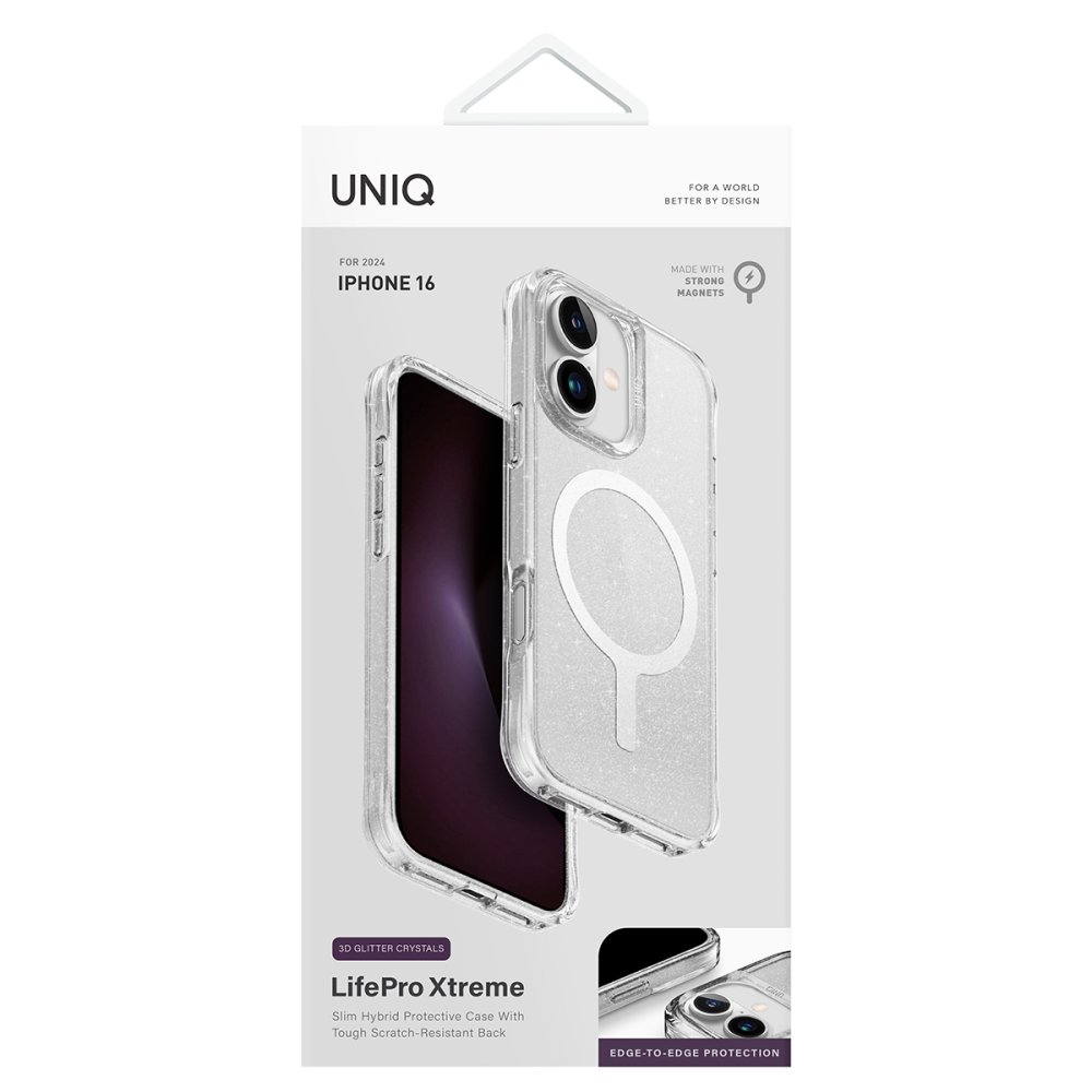 Uniq iPhone 16 Plus LifePro Xtreme Magsafe Kapak - Simli