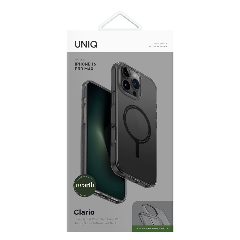 Uniq iPhone 16 Pro Clario Magsafe Kapak - Siyah