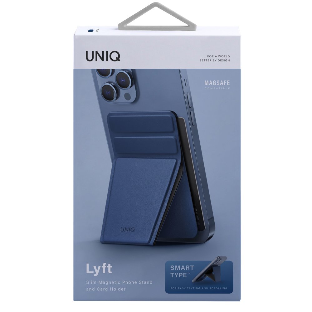 Uniq Lyft Manyetik Kartlıklı Standlı Holder - Mavi
