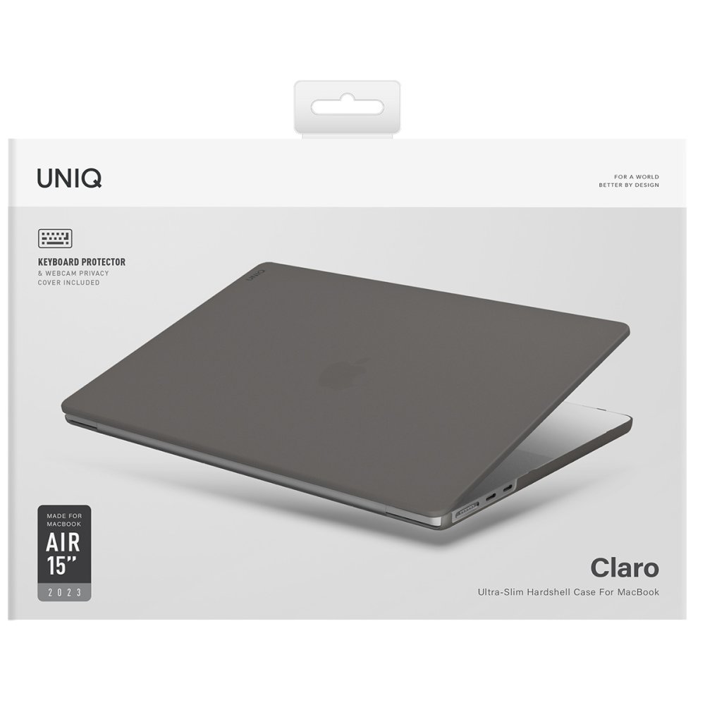 Uniq Macbook Air 15 (2023) Claro Mat Macbook Kapak - Gri