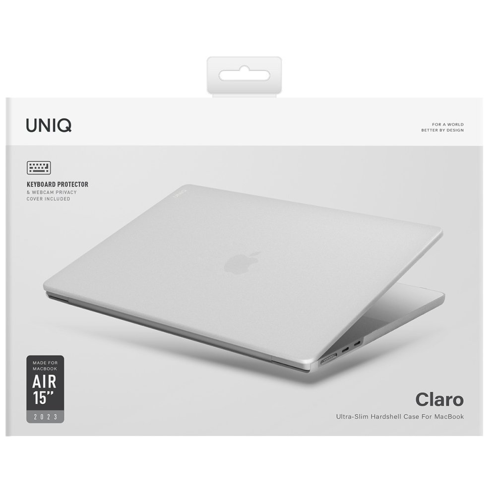 Uniq Macbook Air 15 (2023) Claro Mat Macbook Kapak - Şeffaf