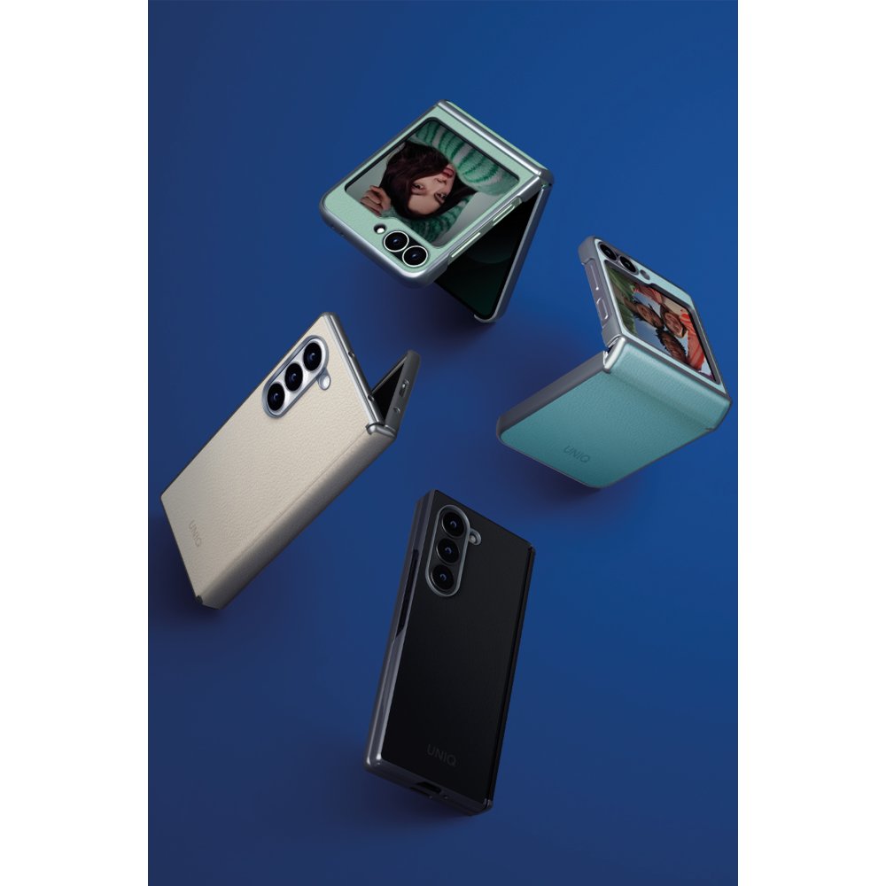 Uniq Samsung Galaxy Z Fold 6 Ora Katlanabilir Deri Kapak - Siyah