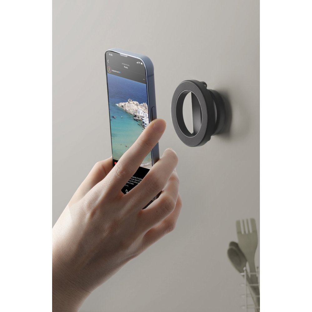 Uniq Velo 360 Dönen Universal Manyetik Telefon Tutucu - Siyah