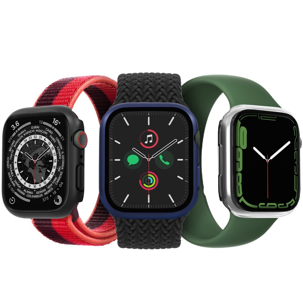Uniq Watch 41mm Legion Camlı Silikon Kasa Koruyucu - Siyah