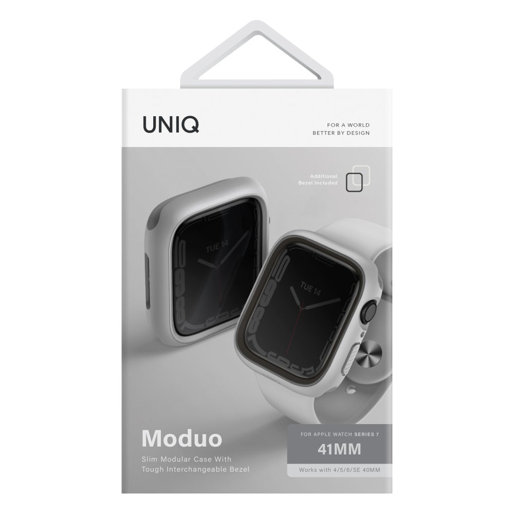 Uniq Watch 41mm Moduo Camlı Kasa Ekran Koruyucu - Gümüş-Gri