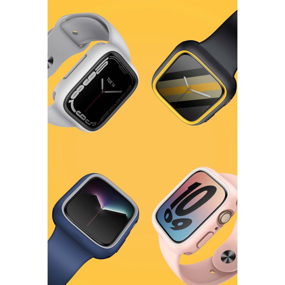 Uniq Watch 41mm Moduo Camlı Kasa Ekran Koruyucu - Pembe-Beyaz