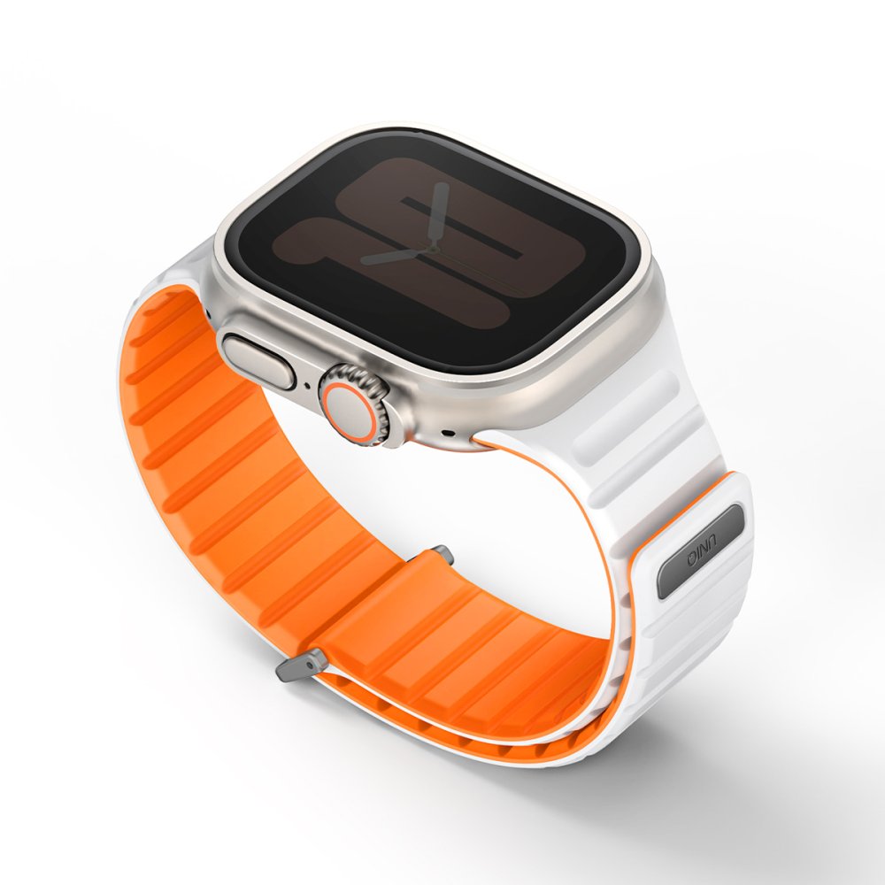 Uniq Watch 42mm Revix Evo Reversible Manyetik Kordon - Turuncu-Beyaz
