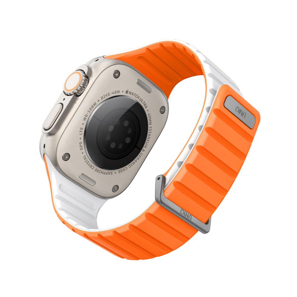 Uniq Watch 42mm Revix Evo Reversible Manyetik Kordon - Turuncu-Beyaz