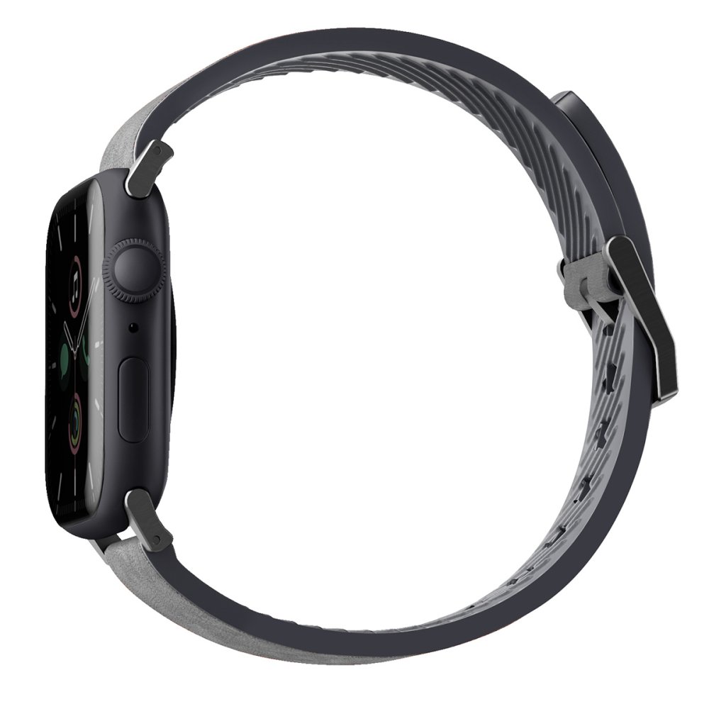 Uniq Watch 44mm Straden Su Geçirmez Deri Kordon - Gri