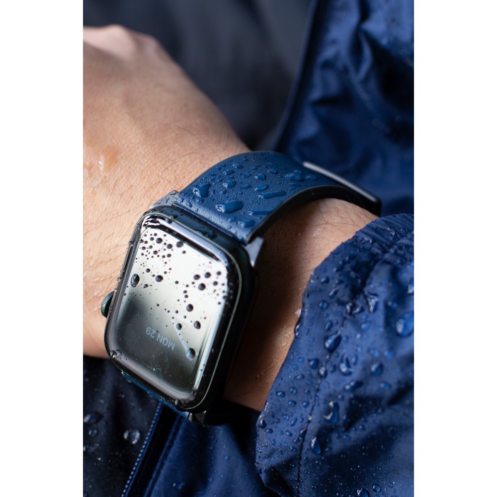 Uniq Watch 44mm Straden Su Geçirmez Deri Kordon - Siyah