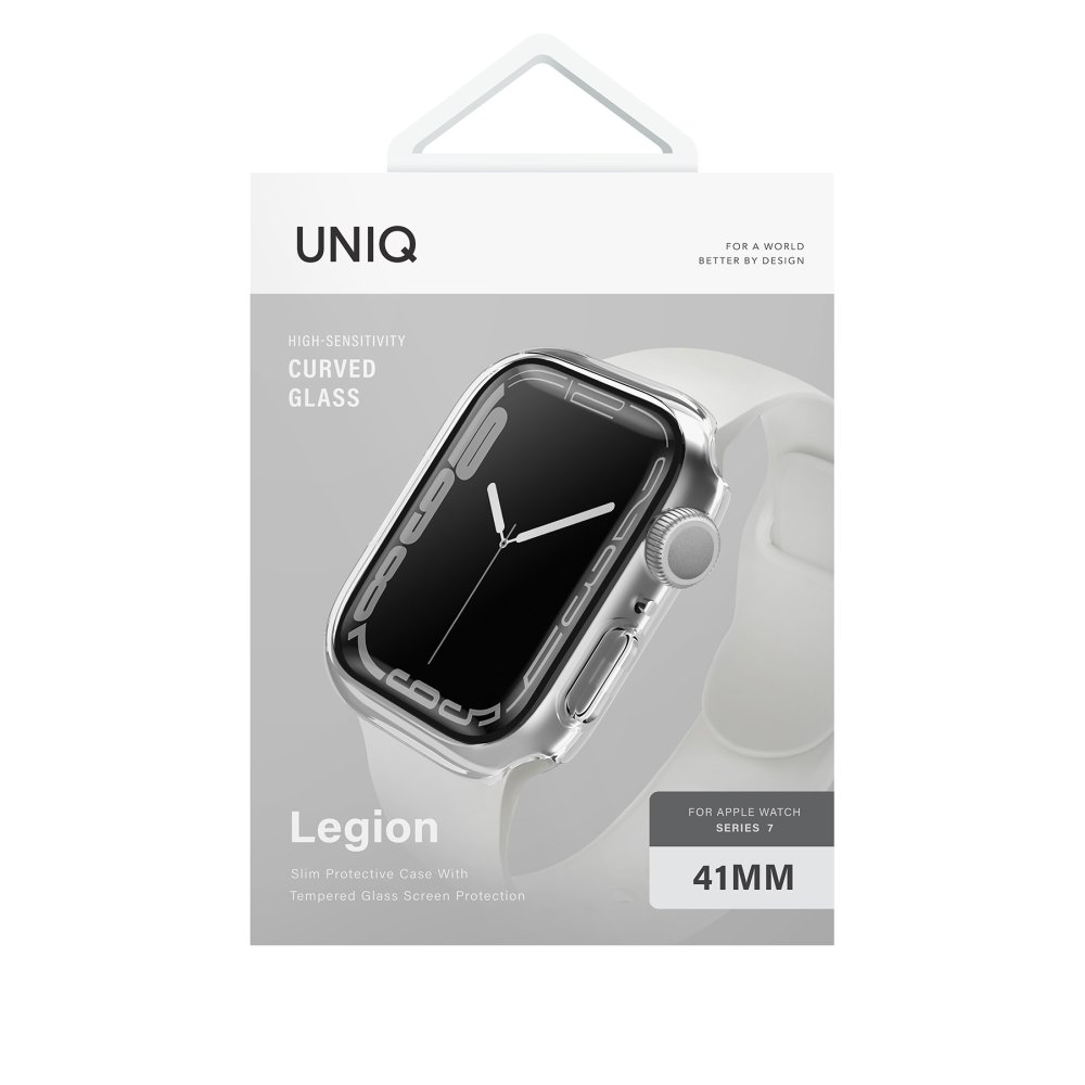 Uniq Watch 45mm Legion Camlı Silikon Kasa Koruyucu - Beyaz