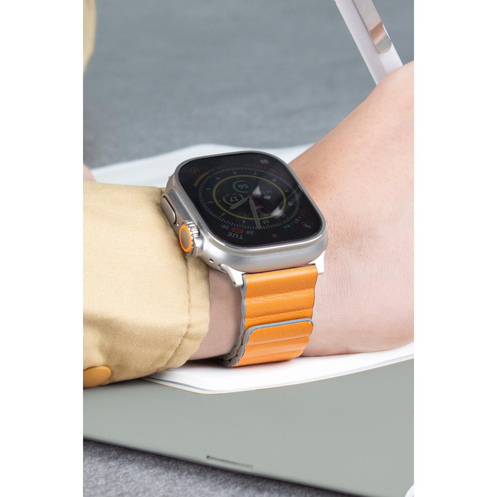 Uniq Watch 45mm Revix Premium Reversible Manyetik Kordon - Siyah-Gri