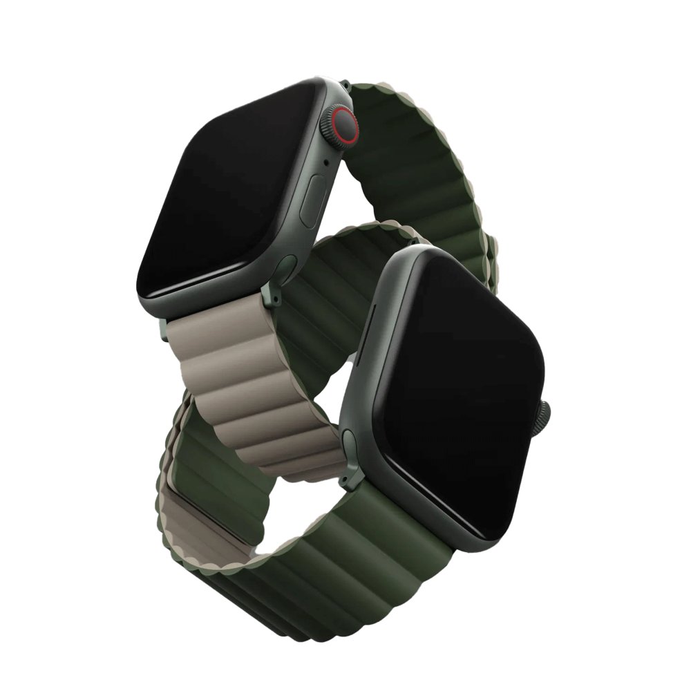 Uniq Watch 45mm Revix Reversible Manyetik Kordon - Yeşil-Kahverengi