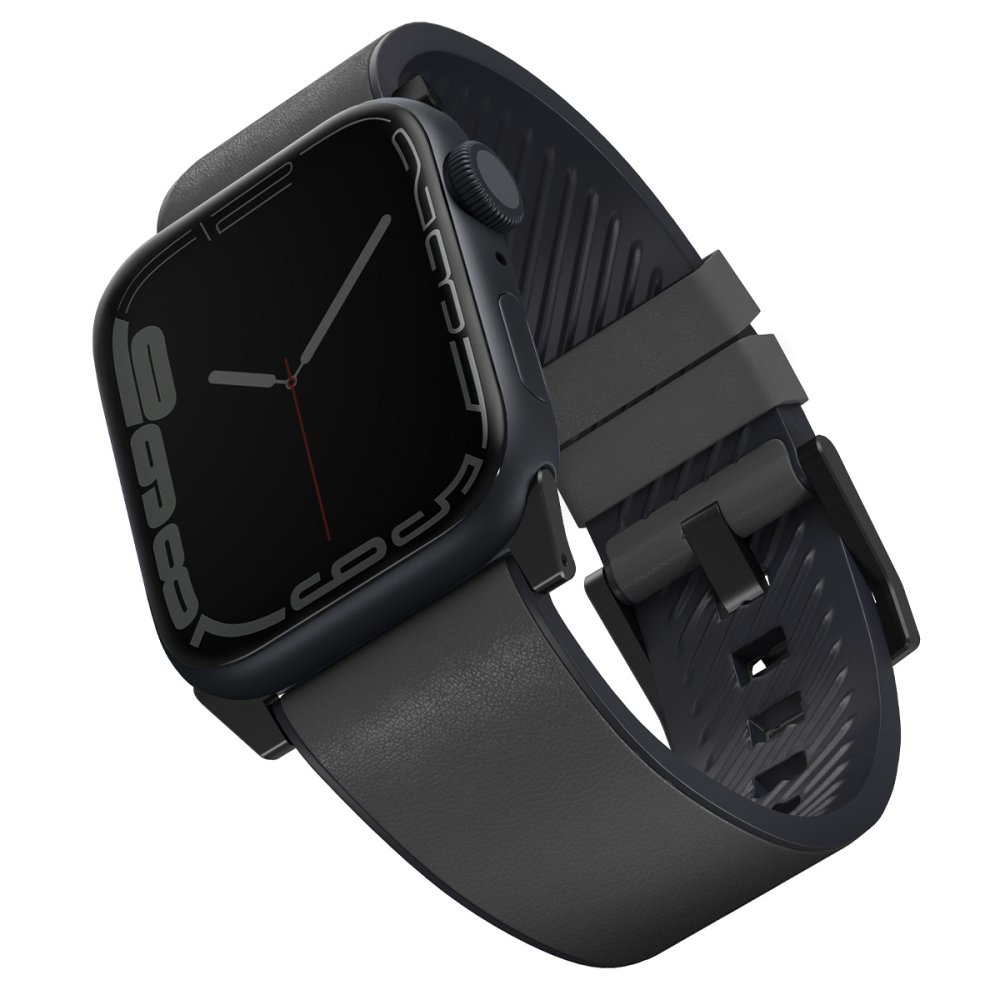 Uniq Watch 45mm Straden Su Geçirmez Deri Kordon - Gri