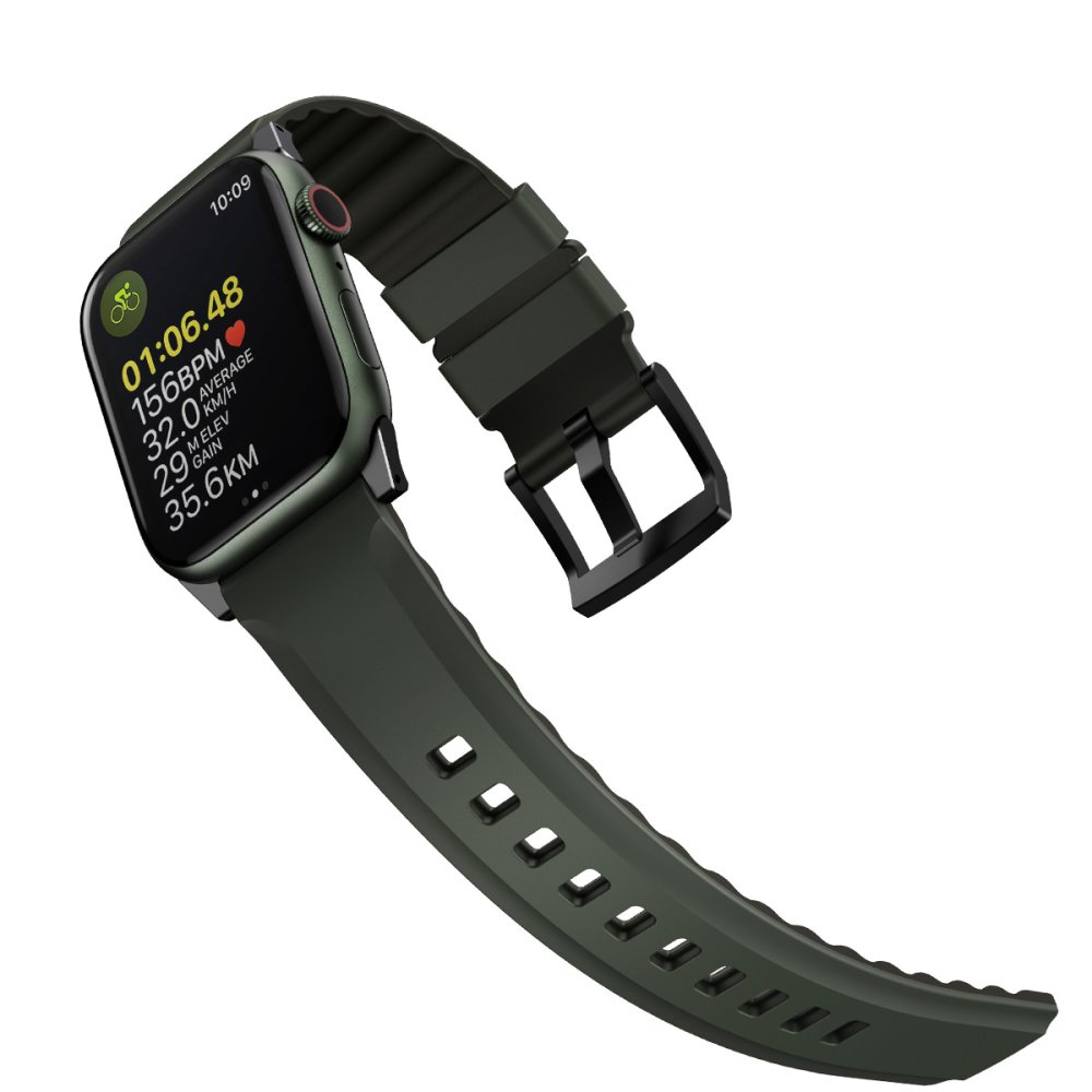 Uniq Watch Ultra 49mm Linus Airosoft Silikon Kılıf - Koyu Yeşil