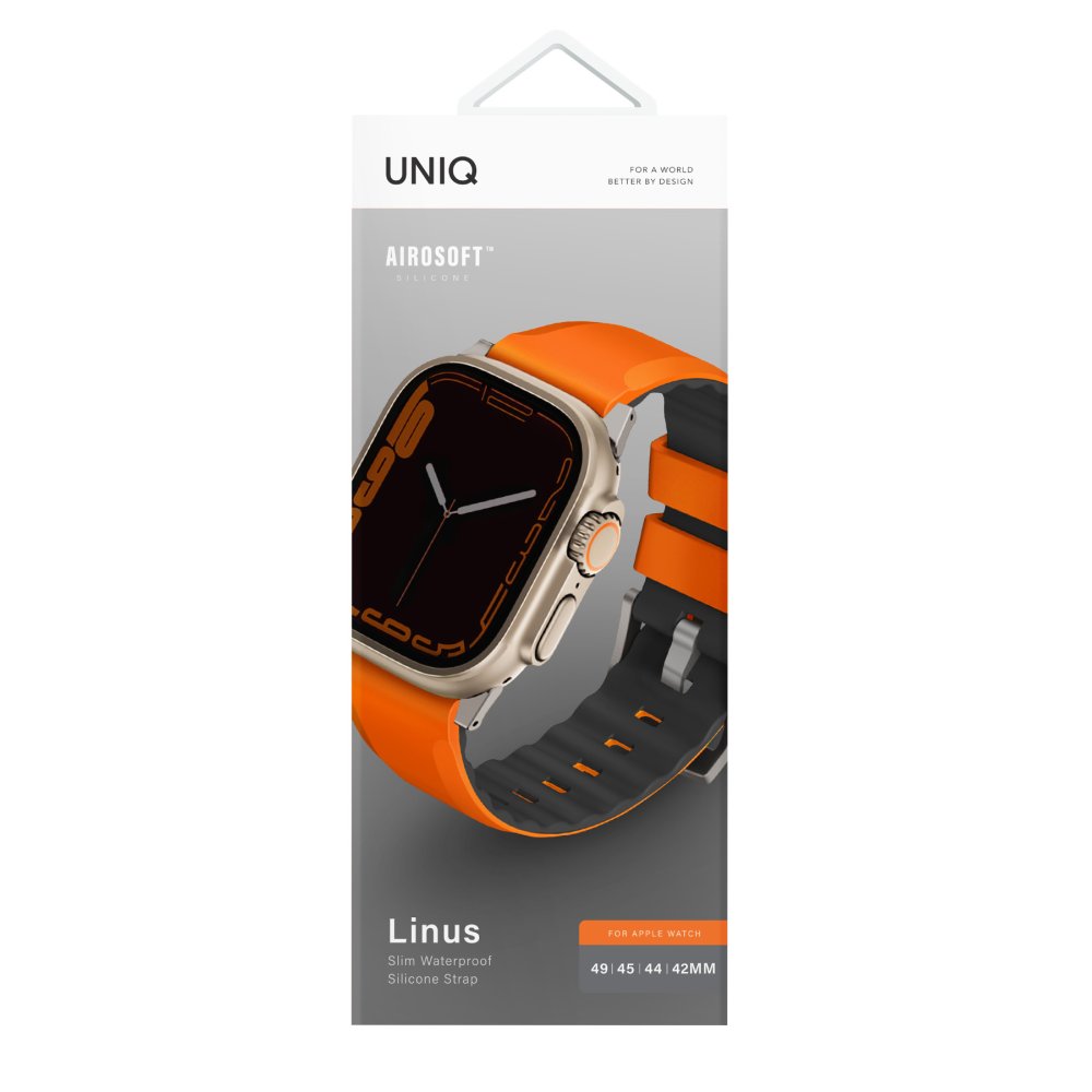 Uniq Watch Ultra 49mm Linus Airosoft Silikon Kılıf - Turuncu