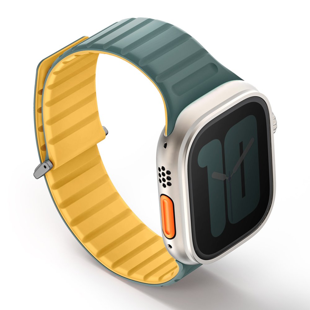 Uniq Watch Ultra 49mm Revix Evo Reversible Manyetik Kordon - Yeşil-Sarı