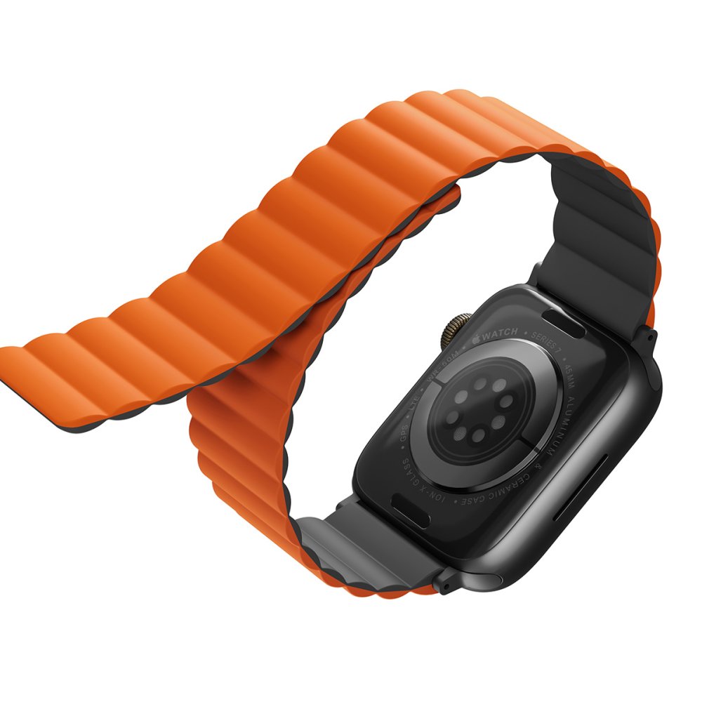Uniq Watch Ultra 49mm Revix Reversible Manyetik Kordon - Gri-Turuncu
