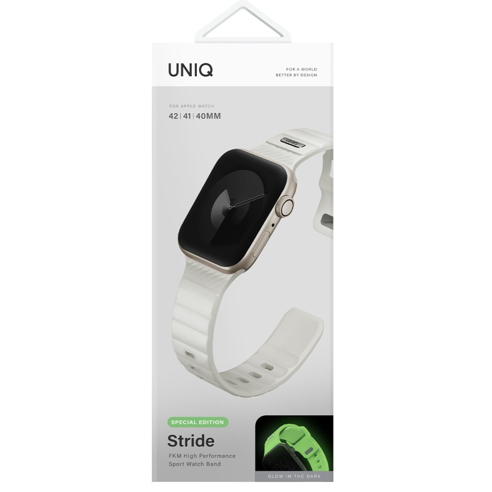 Uniq Watch Ultra 49mm Stride FKM Silikon Kordon - Beyaz