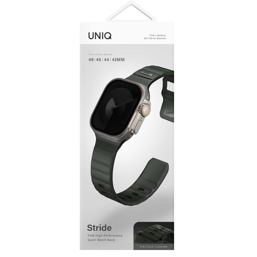 Uniq Watch Ultra 49mm Stride FKM Silikon Kordon - Yeşil