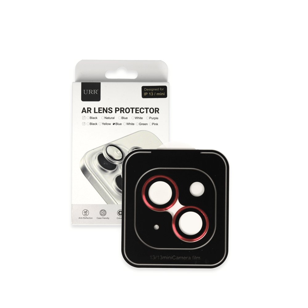 URR iPhone 13 Titanium Alloy Kamera Lens Koruyucu - Kırmızı