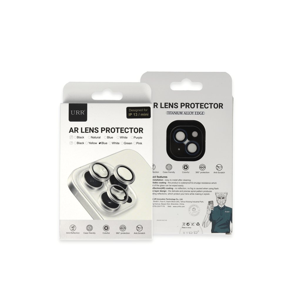 URR iPhone 13 Titanium Alloy Kamera Lens Koruyucu - Kırmızı