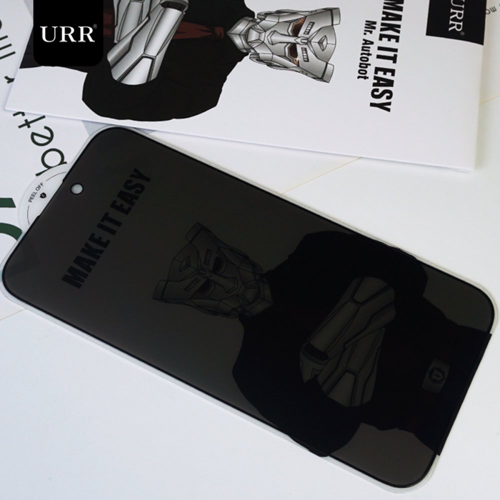 URR iPhone 14 Pro HD Privacy Cam Ekran Koruyucu - Siyah