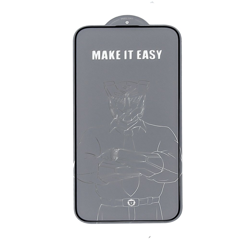 URR iPhone 14 Pro Max 2.5D Antistatik Silkscreen Cam Ekran Koruyucu - Siyah
