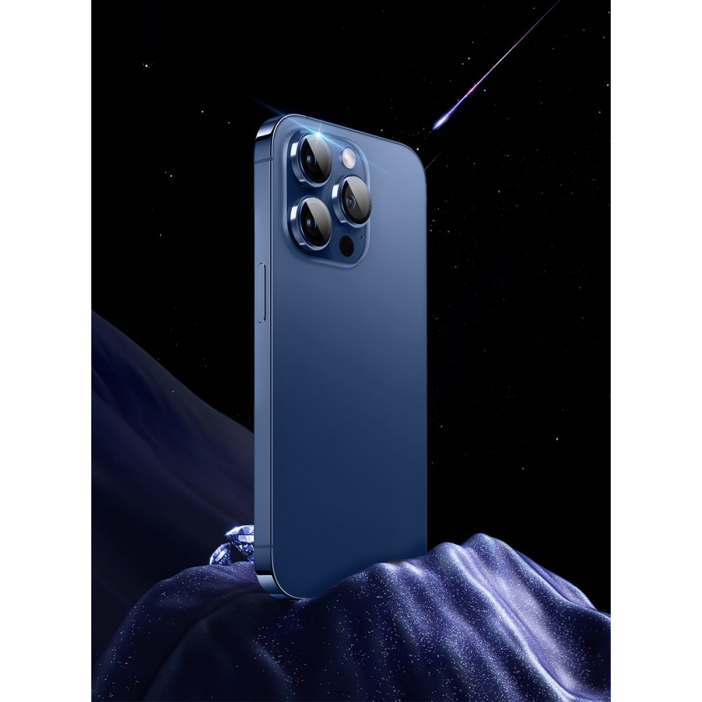 URR iPhone 14 Pro Max Sapphire PVDSS Kamera Lens Koruyucu - Gold