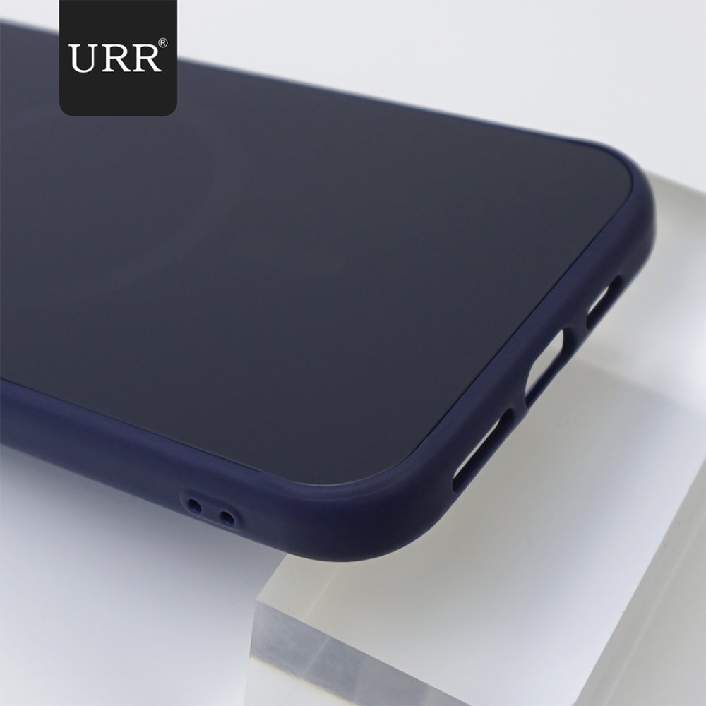 URR iPhone 15 Pro Matte Pure Glass Magsafe Kapak - Siyah