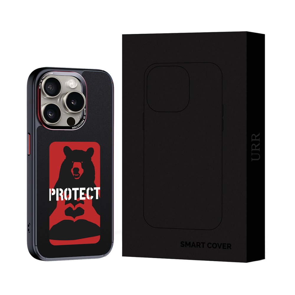 URR iPhone 15 Pro NFC Smart Case Akıllı Kapak - Siyah