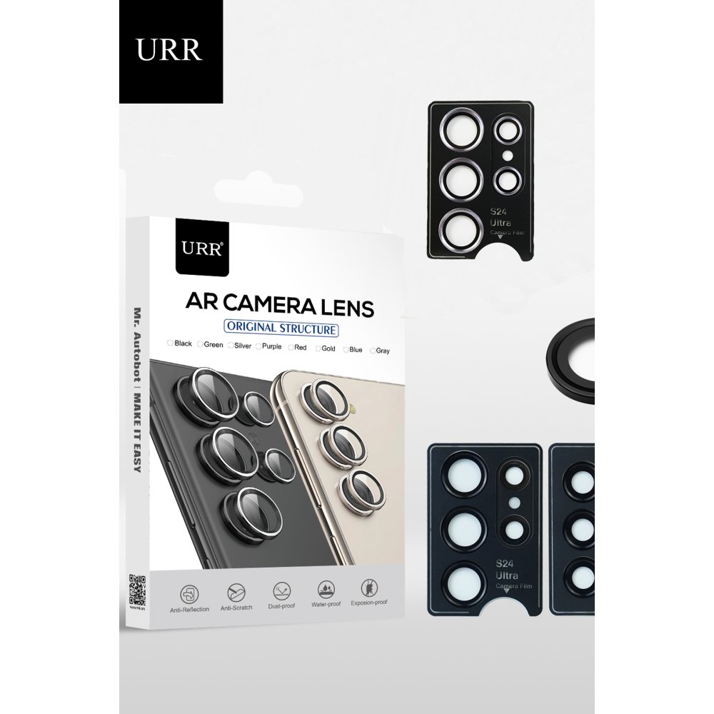 URR Samsung Galaxy S24 Ultra AR Kamera Lens Koruyucu - Siyah