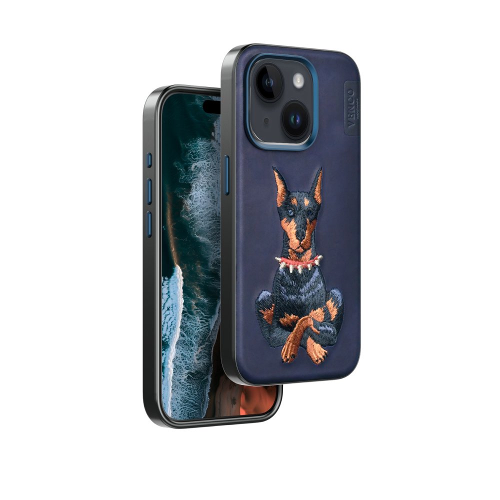 Venco iPhone 14 Perma Desenli Kapak - Lacivert