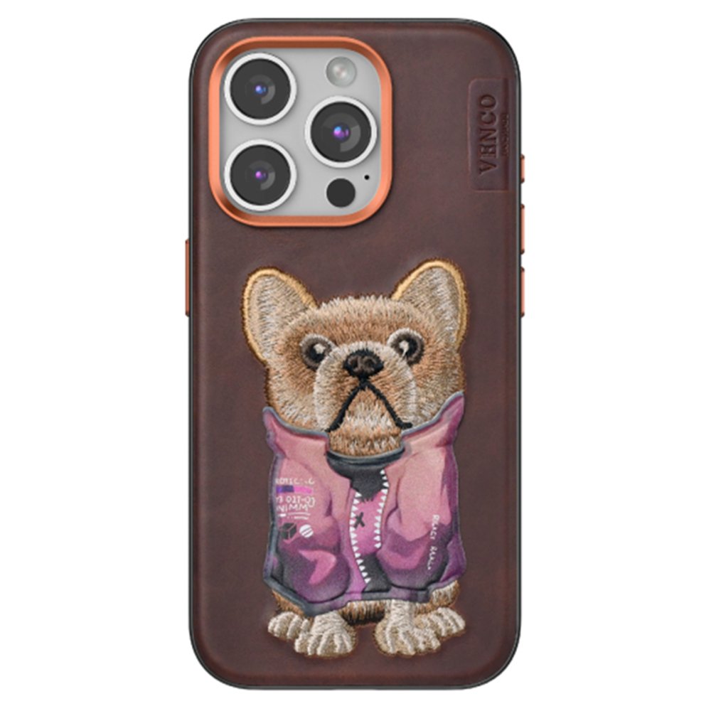 Venco iPhone 14 Pro Max Cute Desenli Kapak - Koyu Kahve