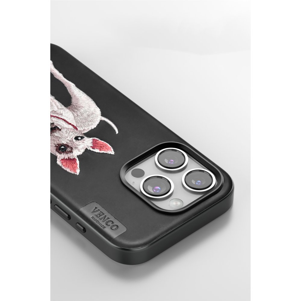 Venco iPhone 15 Pro Max Perma Desenli Kapak - Kahverengi