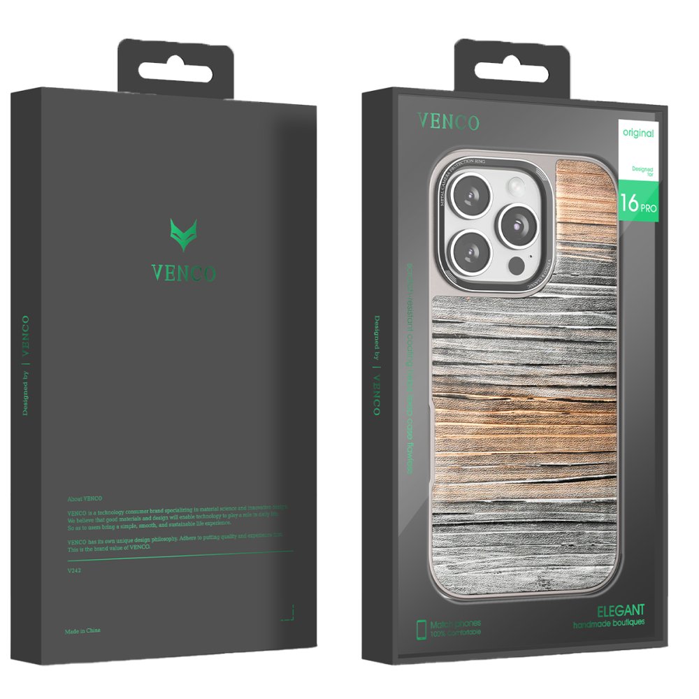 Venco iPhone 16 Pro Max Wave Kapak - Koyu Kahve