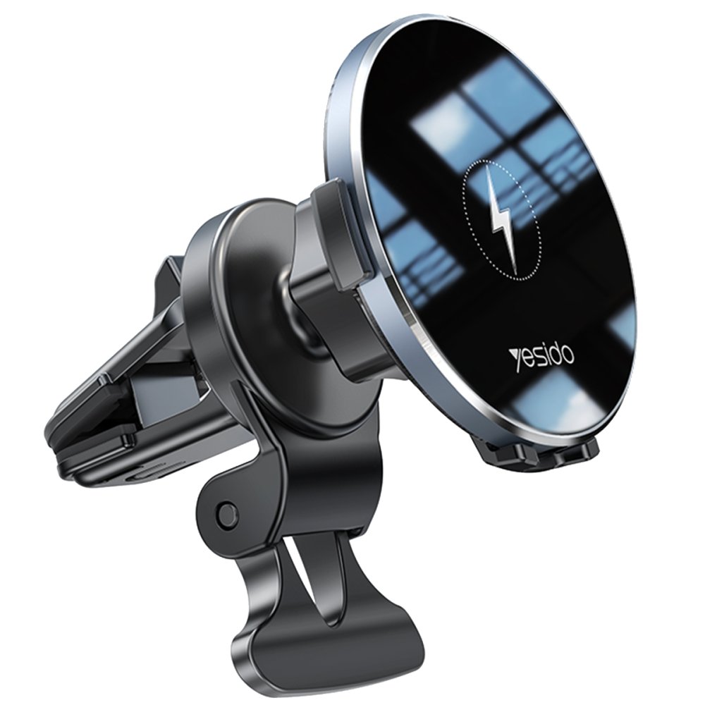 Yesido C131 Izgara Klipsli 15W Kablosuz Şarjlı Magsafe Araç Tutucu - Siyah