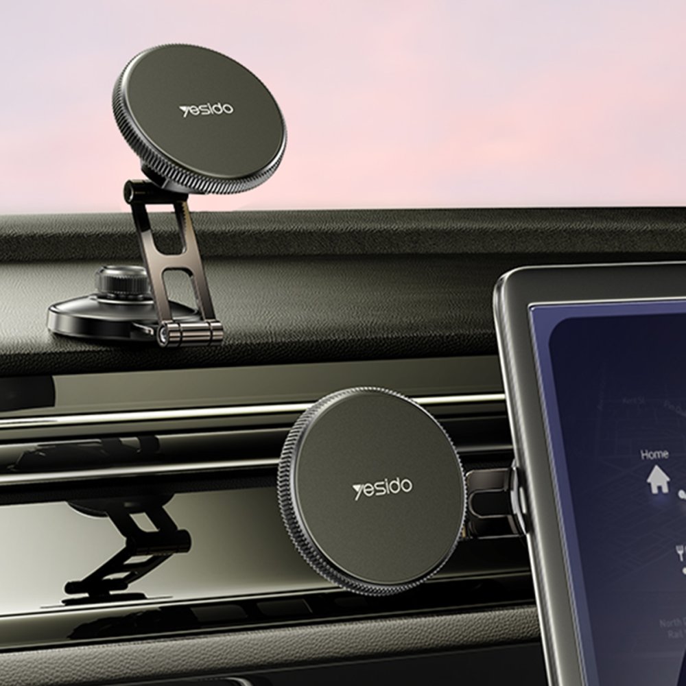 Yesido C199 Yapışkanlı 270 Derece Ayarlanabilir Manyetik Magsafe Telefon Tutucu - Siyah