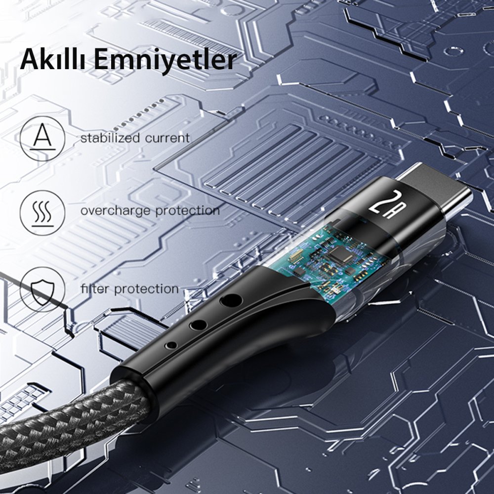 Yesido CA109 3M 2A Usb to Lightning Hızlı Şarj Kablosu - Siyah